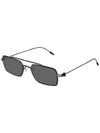 Eyewear Square Metal Sunglasses Black - MONTBLANC - BALAAN.