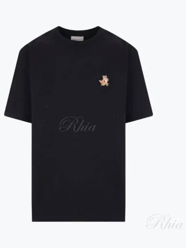 Speedy Fox Patch Comfort Short Sleeve T-Shirt Black - MAISON KITSUNE - BALAAN 2