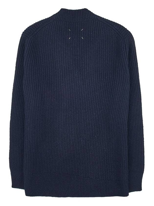 Donegal Classic Cashmere Wool Knit Top Navy - MAISON MARGIELA - BALAAN 3