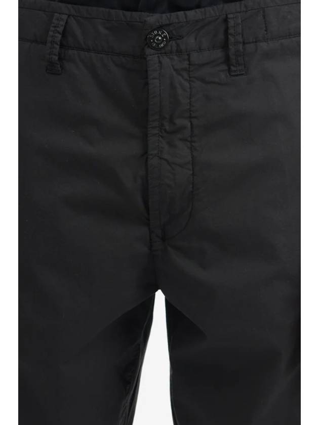 Men's Logo Patch Cargo Shorts Black - STONE ISLAND - BALAAN 6