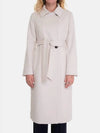 BCOLLAGE Virgin Wool Coat White 6016104106001 - MAX MARA - BALAAN 1