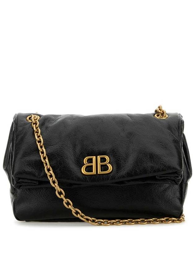 Monaco Small Chain Shoulder Bag Black - BALENCIAGA - BALAAN 2