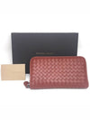 Zip-Up Around Leather Long Wallet Dark Red - BOTTEGA VENETA - BALAAN 5