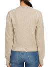 Embroidered Heart Logo Cashmere Cardigan Champagne - AMI - BALAAN 5