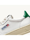 Medalist Green Tab Leather Low Top Sneakers White - AUTRY - BALAAN 5