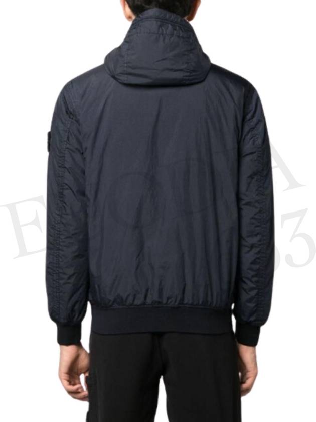 Men's Garment Dyed Crinkle Reps Recycled Nylon Primaloft TC Hooded Jacket Navy - STONE ISLAND - BALAAN 5