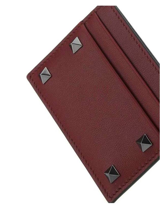 Rockstud Card Wallet Brown - VALENTINO - BALAAN 6