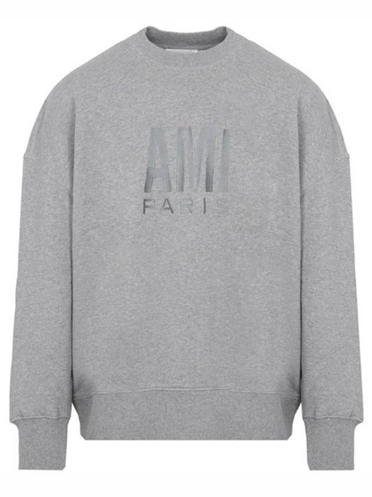 Chest Embroidery Logo Sweatshirt Grey - AMI - BALAAN 2