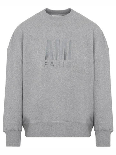 Chest Embroidery Logo Sweatshirt Grey - AMI - BALAAN 1