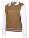 Women s Leather Patch Collar Sweatshirt TWTYM7146 513 - TAYLORMADE - BALAAN 3