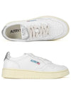 Medalist Leather Metal Silver Tab Low Top Sneakers White - AUTRY - BALAAN 3