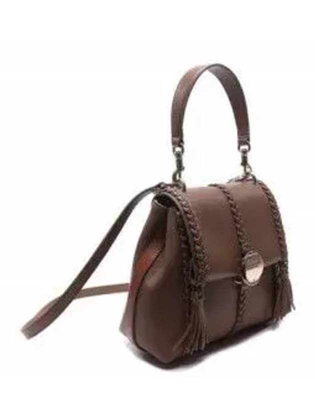 Penelope Leather Shoulder Bag Dark Nut - CHLOE - BALAAN 3