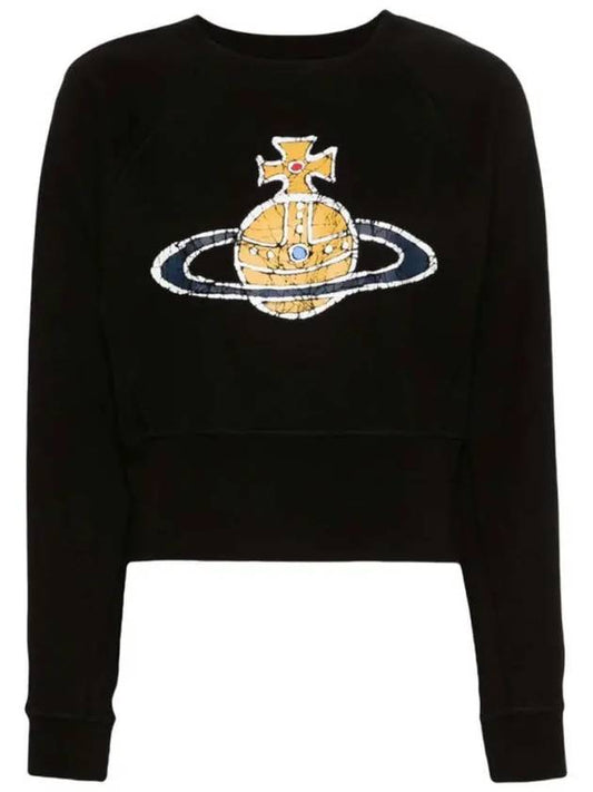 Logo Print Cotton Sweatshirt Black - VIVIENNE WESTWOOD - BALAAN 2