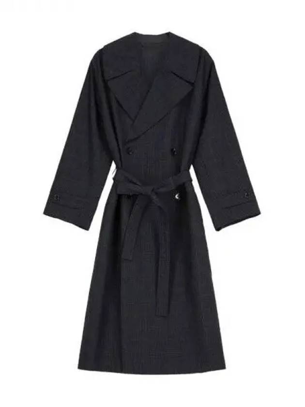 Check pattern wool double coat - LEMAIRE - BALAAN 1