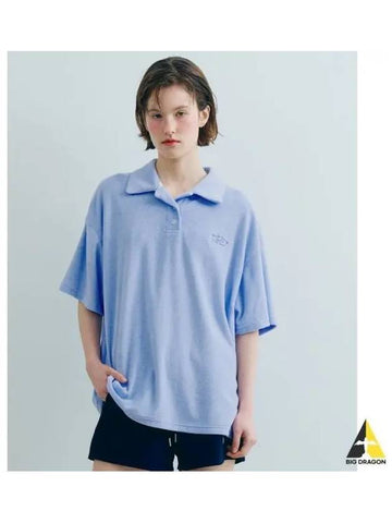 TERRY COLLAR TEE STORM BLUE - BENSIMON - BALAAN 1