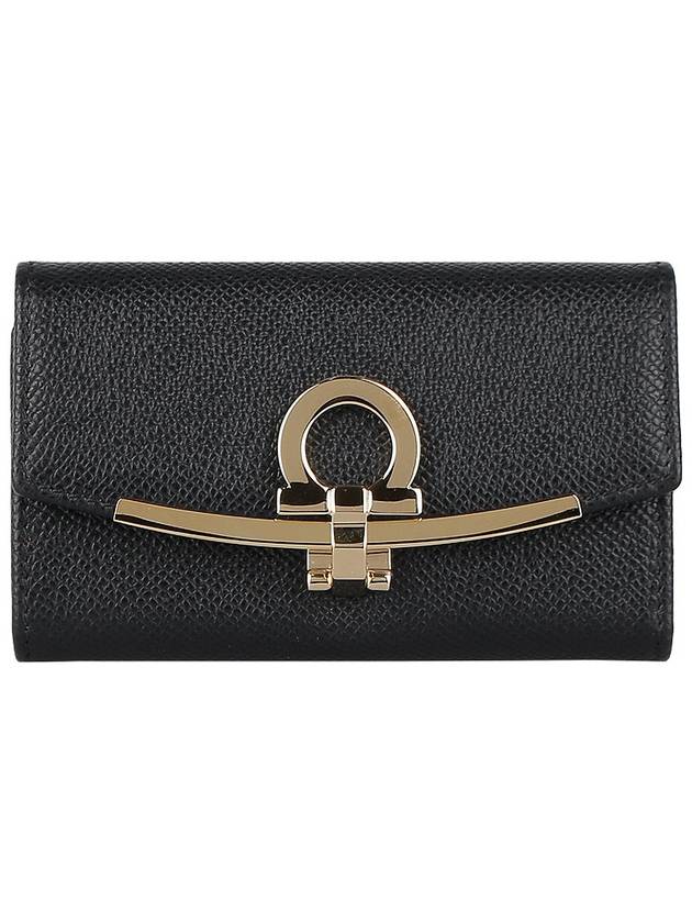 Gancini Key Holder Black - SALVATORE FERRAGAMO - BALAAN 3