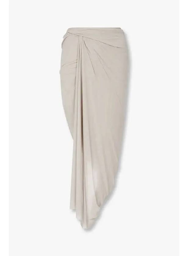 WOMEN Easy Drape Wrap Skirt Gray - RICK OWENS - BALAAN 1