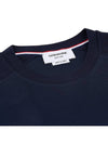 4-Bar Striped Cotton Long Sleeve T-Shirt Navy - THOM BROWNE - BALAAN 7