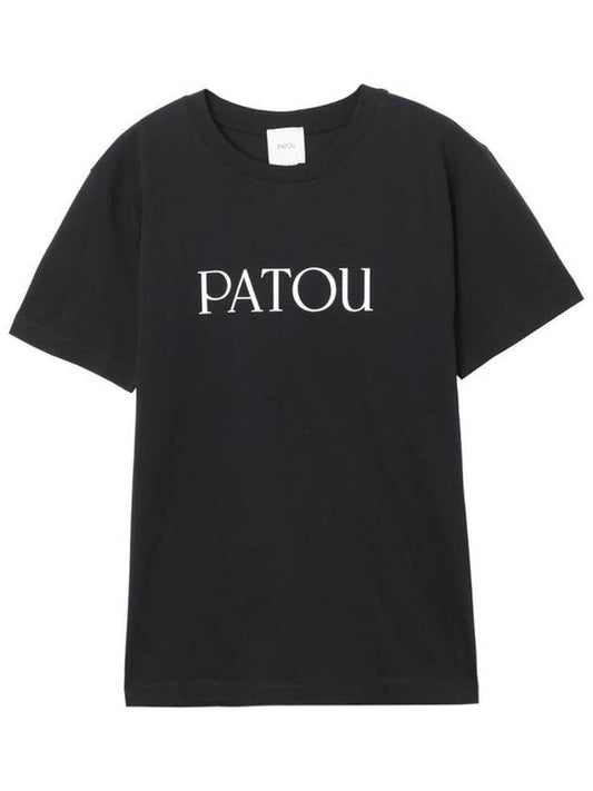 Logo Cotton Short Sleeve T-Shirt Black - PATOU - BALAAN 2