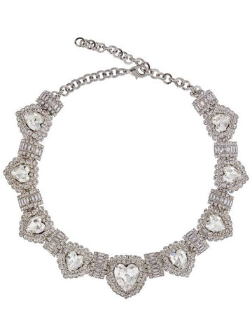 heart necklace in hypoallergenic silver crystal - ALESSANDRA RICH - BALAAN 1