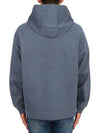 Men's Garment Dyed OLD Treatment Cotton Hoodie Blue - STONE ISLAND - BALAAN 5