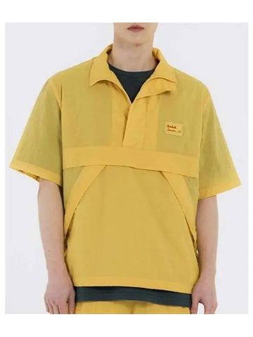 KODAK Treasure Island Stan Neck Woven Short Sleeve T Shirt YELLOW - KODO - BALAAN 1