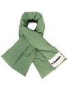 Logo Quilted Padded Down Muffler Green - JIL SANDER - BALAAN 4