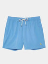 Men's Embroidered Yellow Logo Swim Shorts Blue - POLO RALPH LAUREN - BALAAN 2