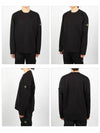 Wappen Patch Cotton Sweatshirt Black - STONE ISLAND - BALAAN 3