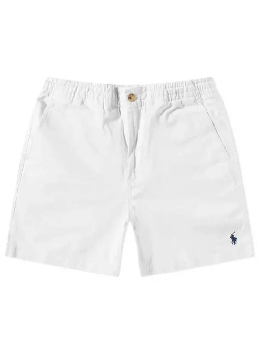 Men's Embroidered Pony Prepster Shorts White - POLO RALPH LAUREN - BALAAN 2