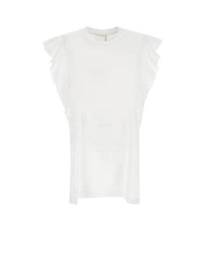 Women's Ruffled Sleeveless White - CHLOE - BALAAN 2