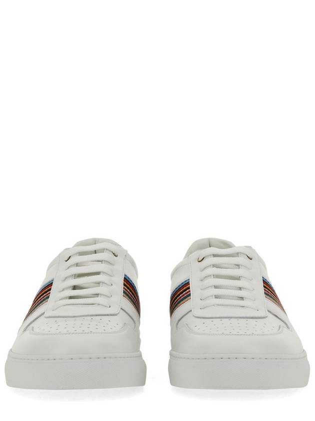 Men's Fermi Leather Low Top Sneakers White - PAUL SMITH - BALAAN 8