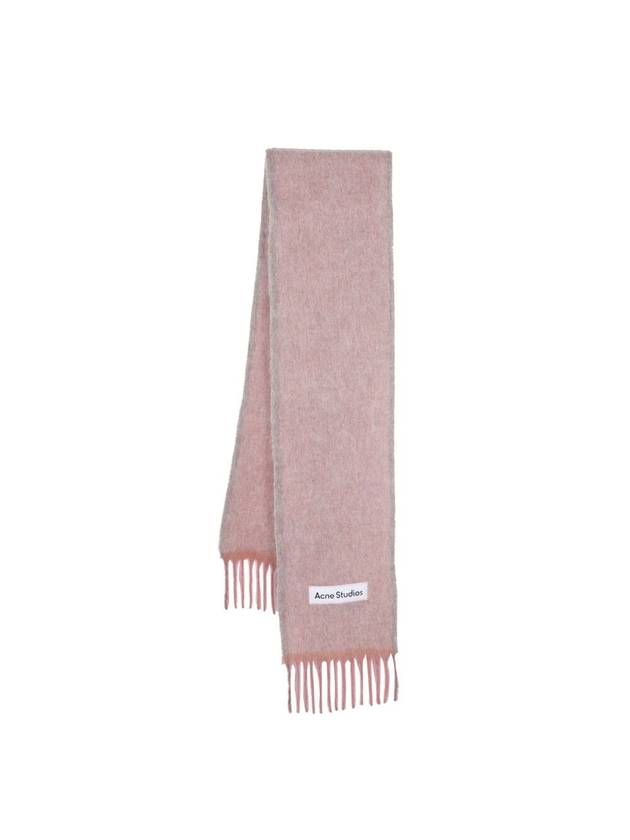 Mohair Wool Fringe Muffler Pink - ACNE STUDIOS - BALAAN 1