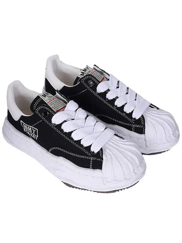 Mihaa Yasuhiro A08FW735 BLACK 7659 Blakey Canvas Low Top Sneakers - MIHARA YASUHIRO - BALAAN 1