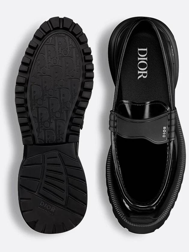 Combat Polished Calfskin Loafer Black - DIOR - BALAAN 5