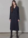 Sailor pocket pleated dress navy - MITTE - BALAAN 6