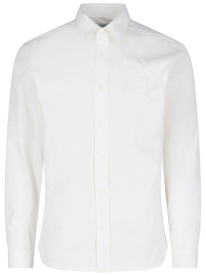 EKD Embroidered Cotton Long Sleeve Shirt White - BURBERRY - BALAAN 2