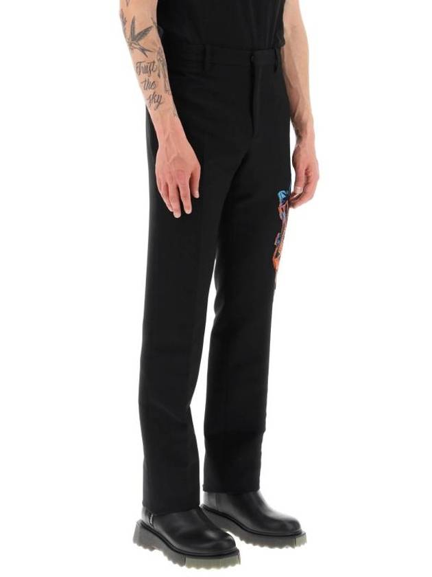 Slim Graph Coupetraiser Slacks Black - OFF WHITE - BALAAN 3