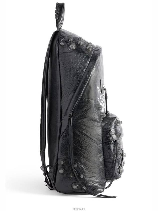 Le Cagole Leather Backpack Black - BALENCIAGA - BALAAN 3