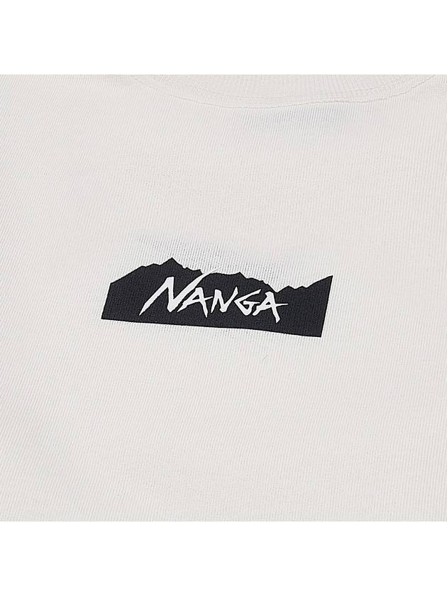 Men's Eco Hybrid Mountain Logo Tee NW2211 1G208 WHT - NANGA - BALAAN 4