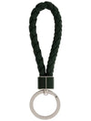 Intrecciato Leather Key Holder Dark Green - BOTTEGA VENETA - BALAAN 4