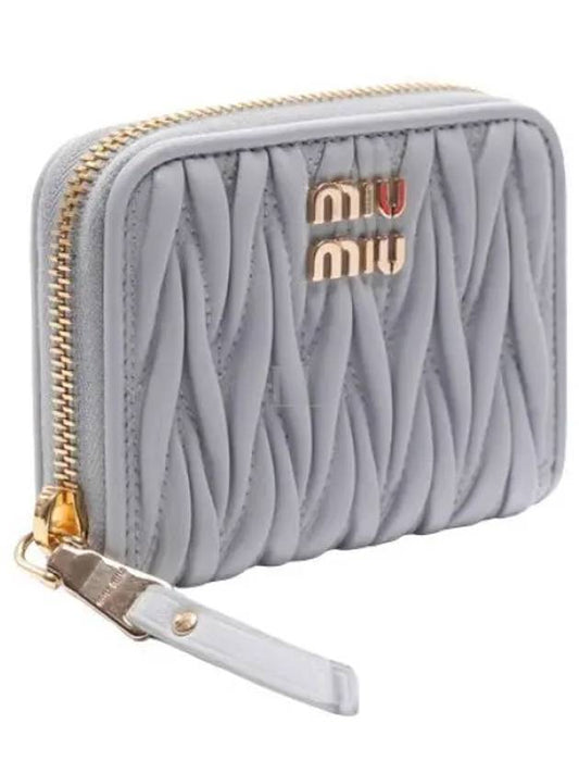 Matelasse Nappa Leather Coin Wallet Grey - MIU MIU - BALAAN 2