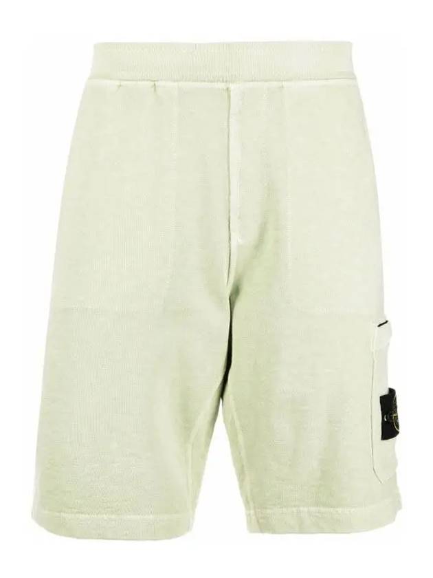 Wappen Patch Garment Dyed Bermuda Shorts Light Green - STONE ISLAND - BALAAN 2