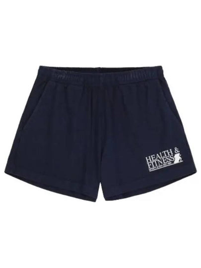 Women's Logo Print Shorts Pants Navy SH861NA LOGO PRINT SHORTS PANTS - SPORTY & RICH - BALAAN 2