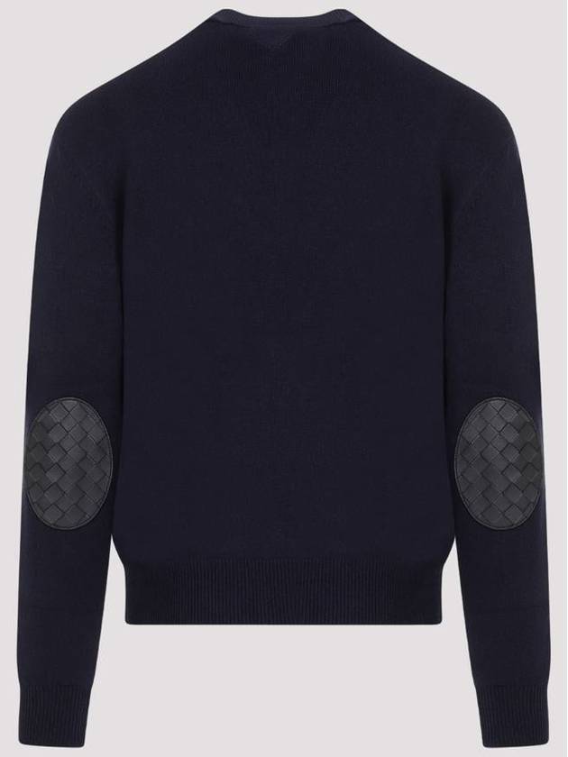 Crew Neck Cashmere Knit Top Navy - BOTTEGA VENETA - BALAAN 3