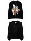 City Logo Leather Patch Sweatshirt Black Men s W243TS29730B TSH - WOOYOUNGMI - BALAAN 4