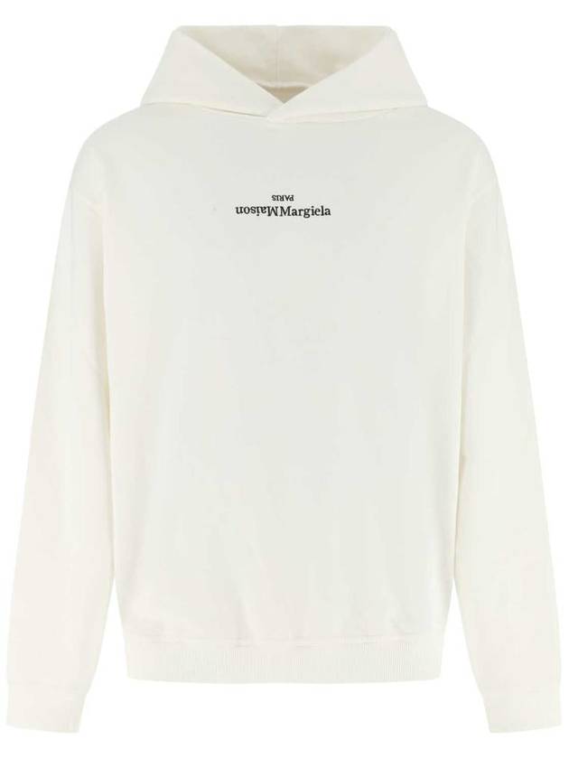 Riverse Embroidered Logo Hoodie White - MAISON MARGIELA - BALAAN 2