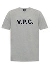 Black VPC Logo Short Sleeve T-Shirt Light Grey - A.P.C. - BALAAN 2