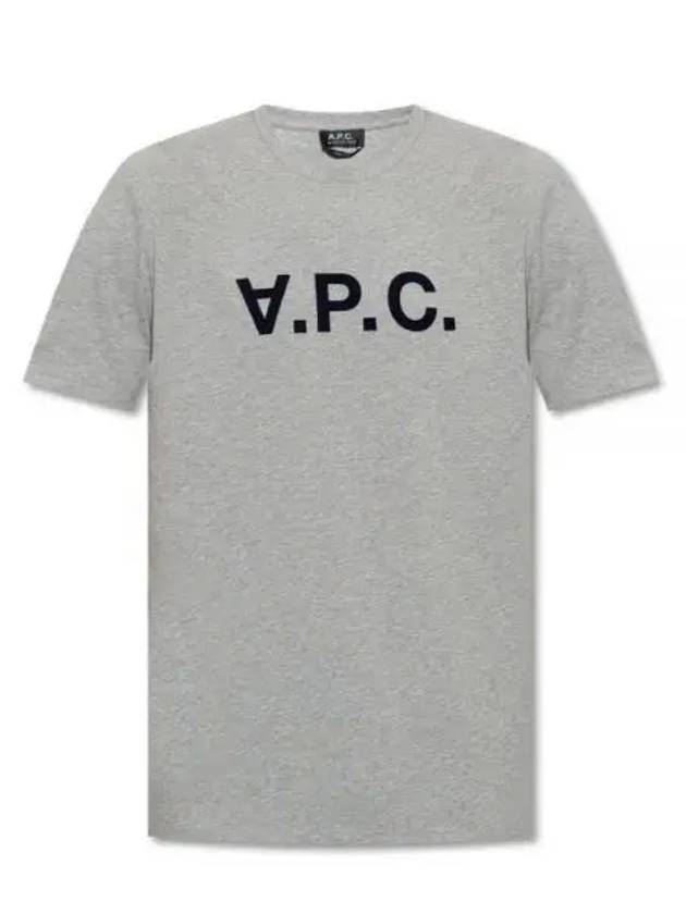 Black VPC Logo Short Sleeve T-Shirt Light Grey - A.P.C. - BALAAN 2