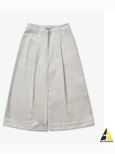 Soft Wash Pleated Denim Skirt Ice Gray ECOLESNW924ICEGREY - STUDIO NICHOLSON - BALAAN 1